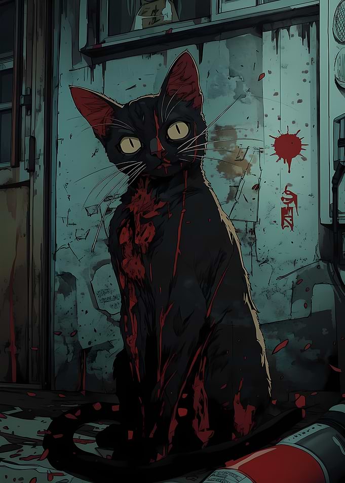Bloody Cat Vintage Anime