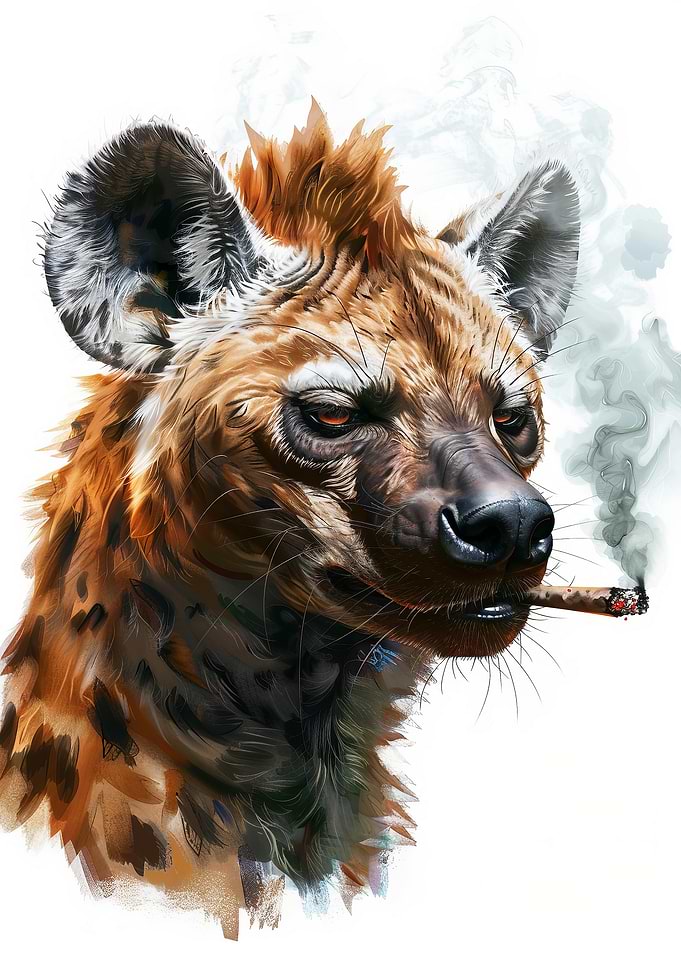 Smoking Hyena