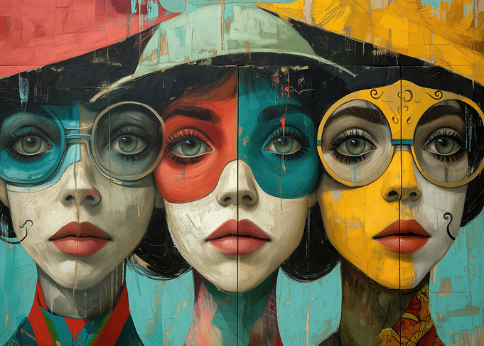 Three Women in Hats