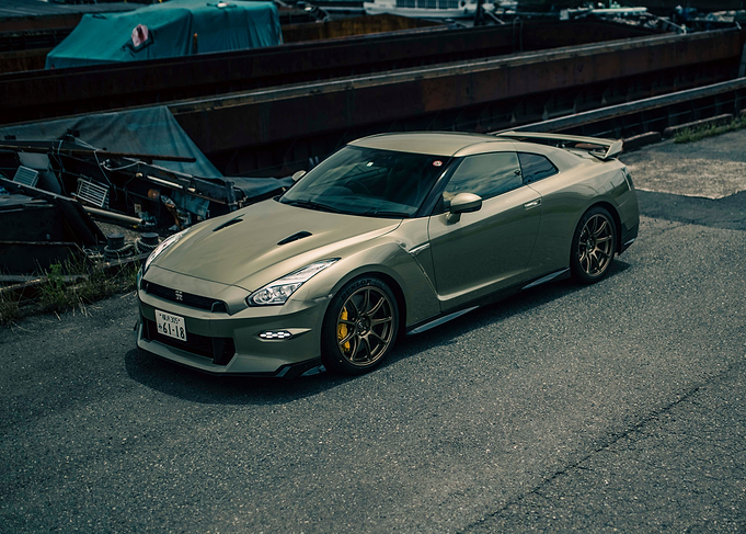 Matte Green Nissan GTR