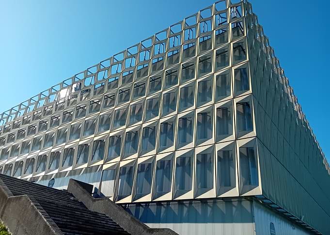 Sports hall parametric facade