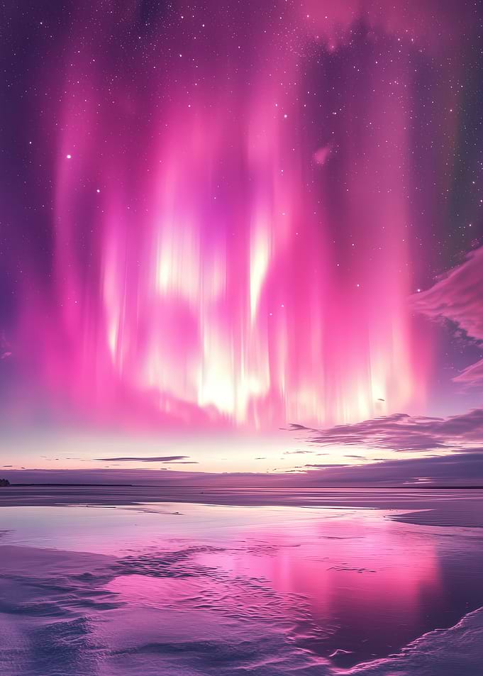 Pink Aurora Borealis