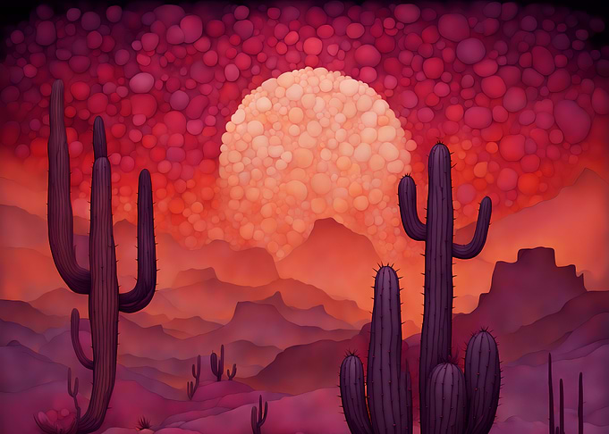 Desert Sunset Mars