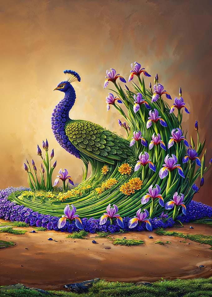 Peacock in Bloom