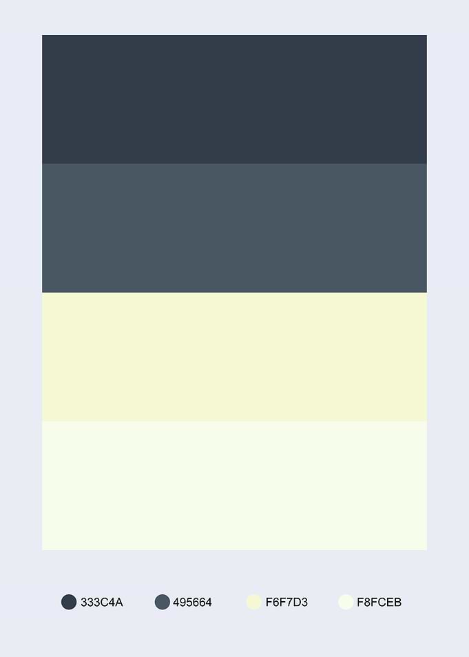 Color Palette: Blue and Cream