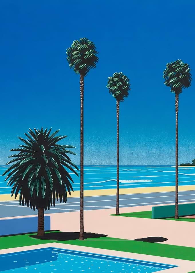 Hiroshi Nagai Palm Trees and Pool