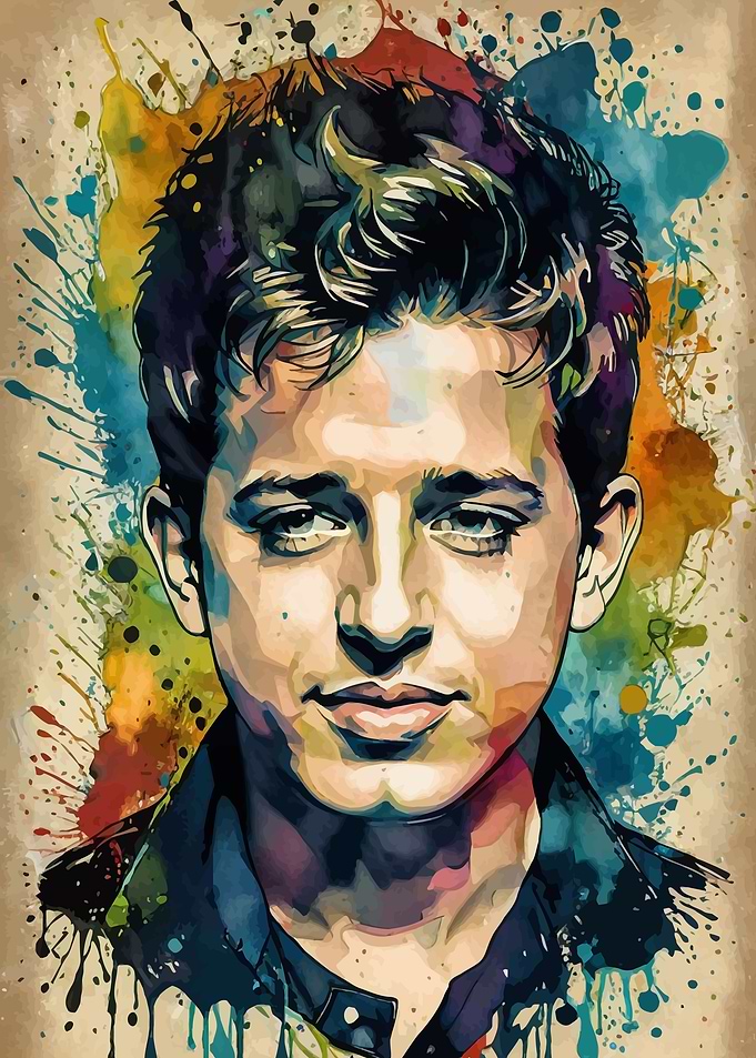Charlie Puth Watercolor Portrait