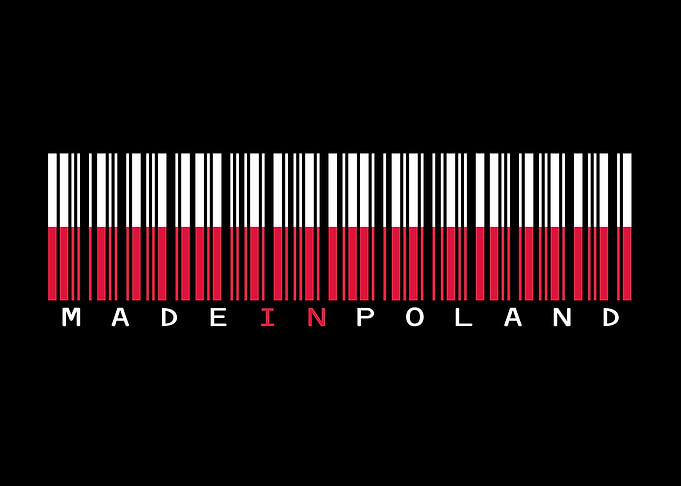 Poland Barcode Flag