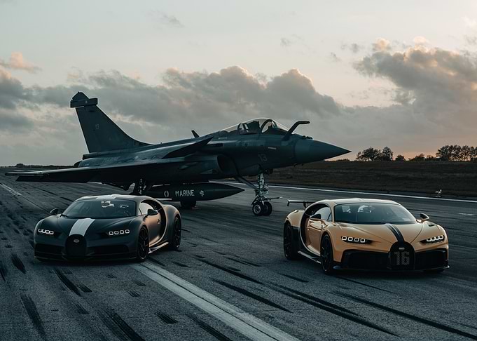 Bugatti & Fighter Jet