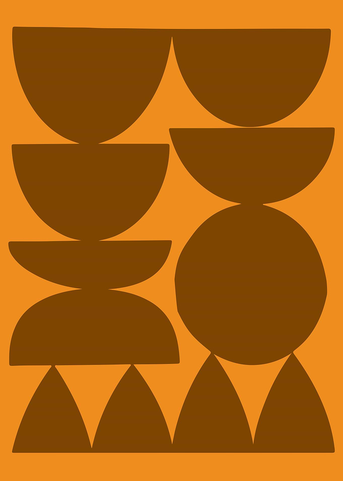 Modern Geometric Earthy Abstract Shapes