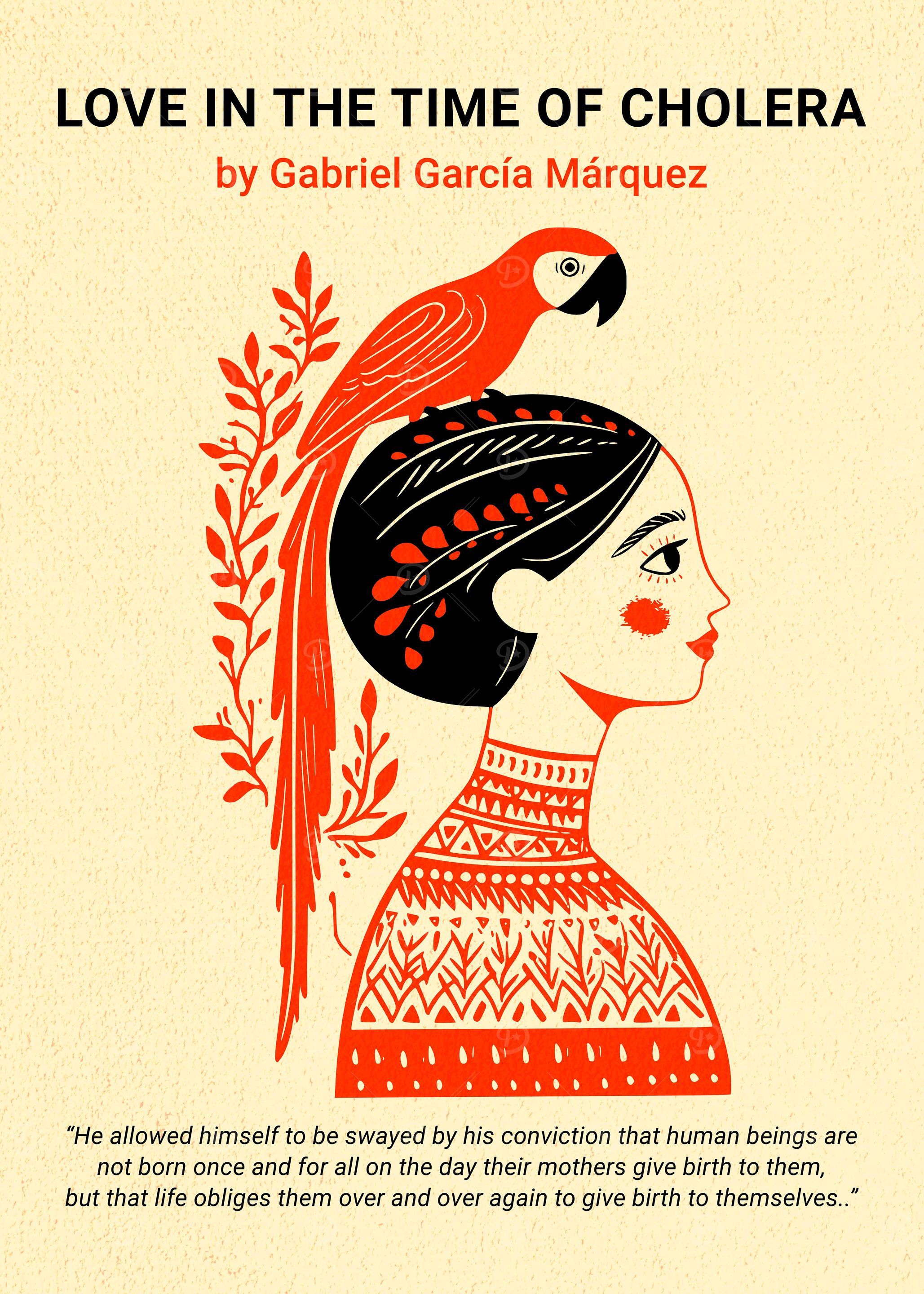 Love in the Time of Cholera Minimalist Book Cover
