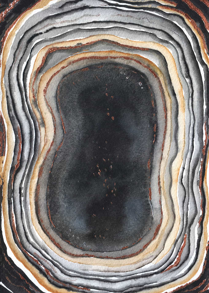 Agate Watercolor Abstract