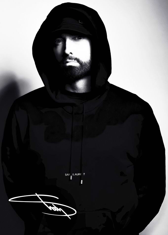 Eminem in Black Hoodie