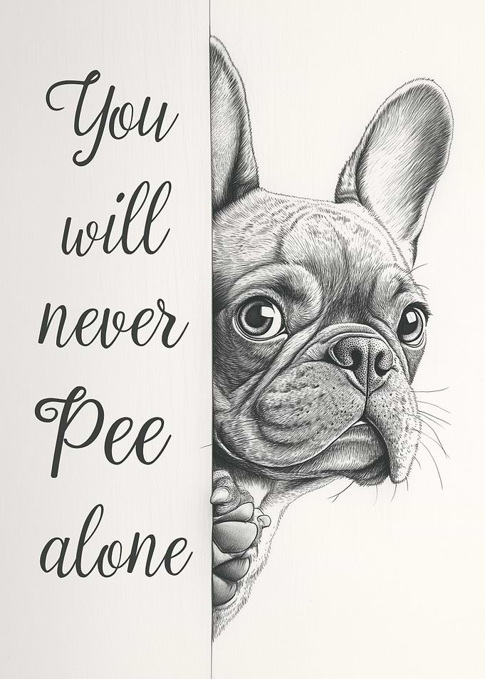 French Bulldog Never Pee Alone