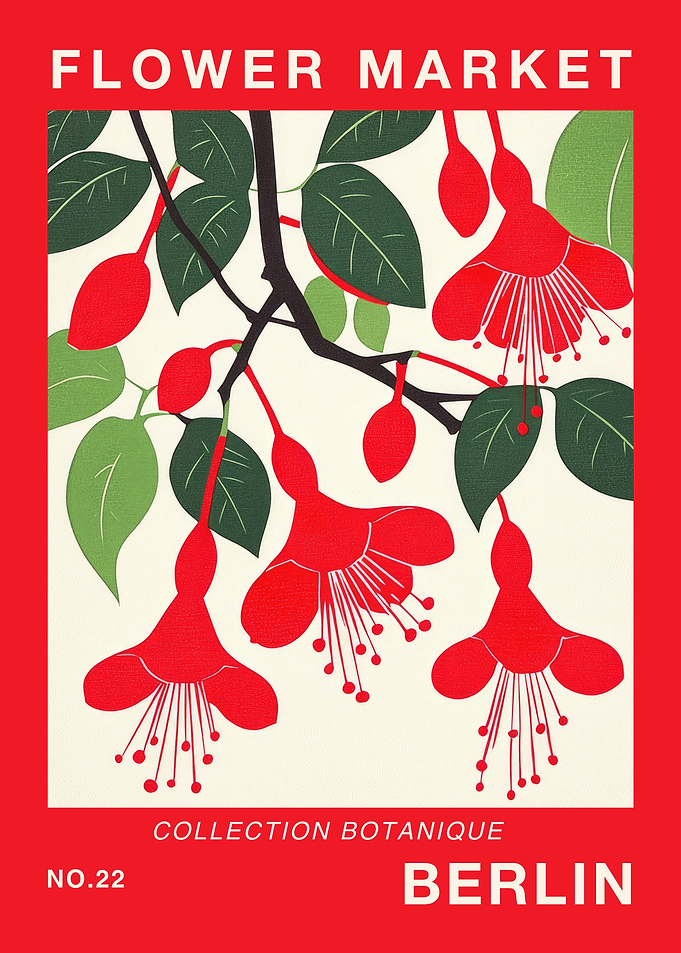 Berlin Flower Market Poster