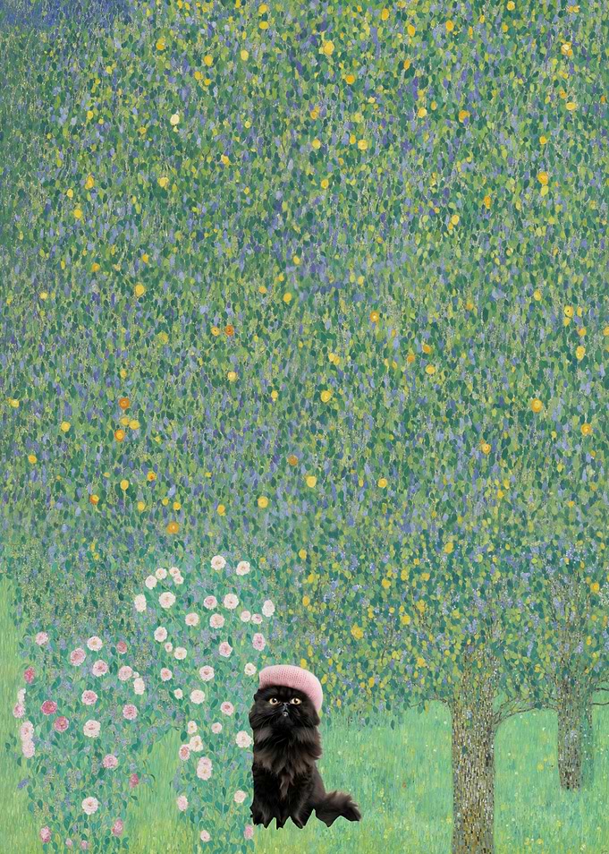 Gustav Klimt Cat Garden