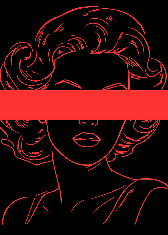 Blinded Woman Portrait Pop Art