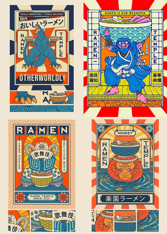 Ramen Temple Posters