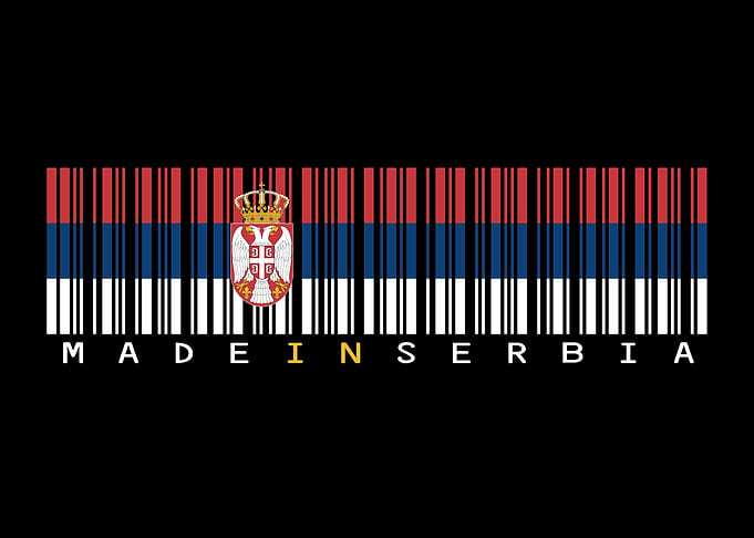 Serbian Flag Barcode