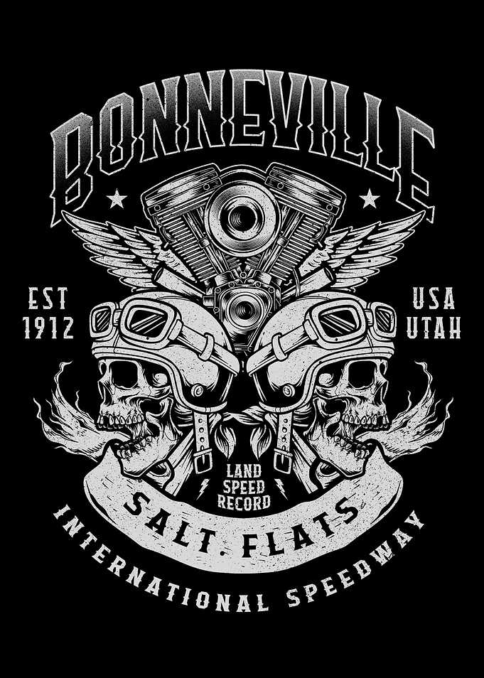 Bonneville Speedway Vintage Skull