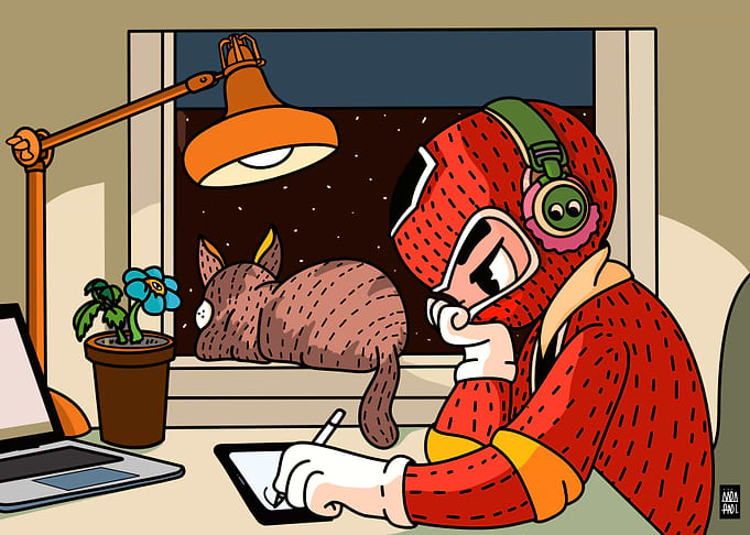 STUDYING WORKING FROM HOME