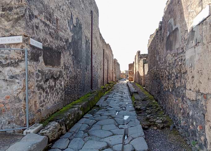 Ancient Roman Street in Pompeii