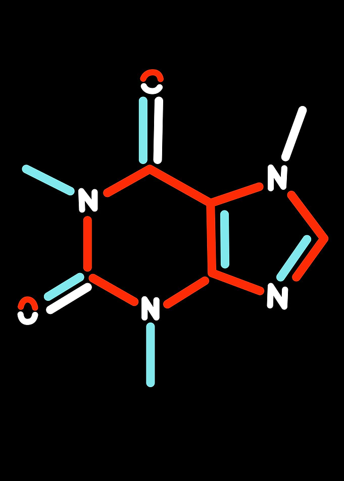 Retro Caffeine Molecular Structure