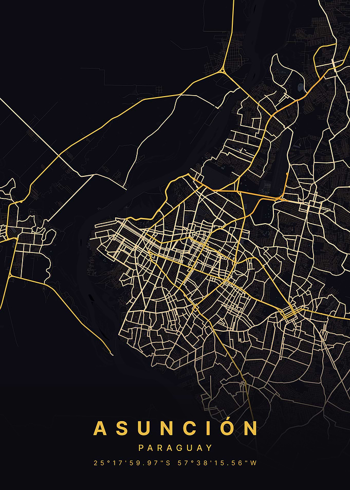 Asuncion Paraguay City Map
