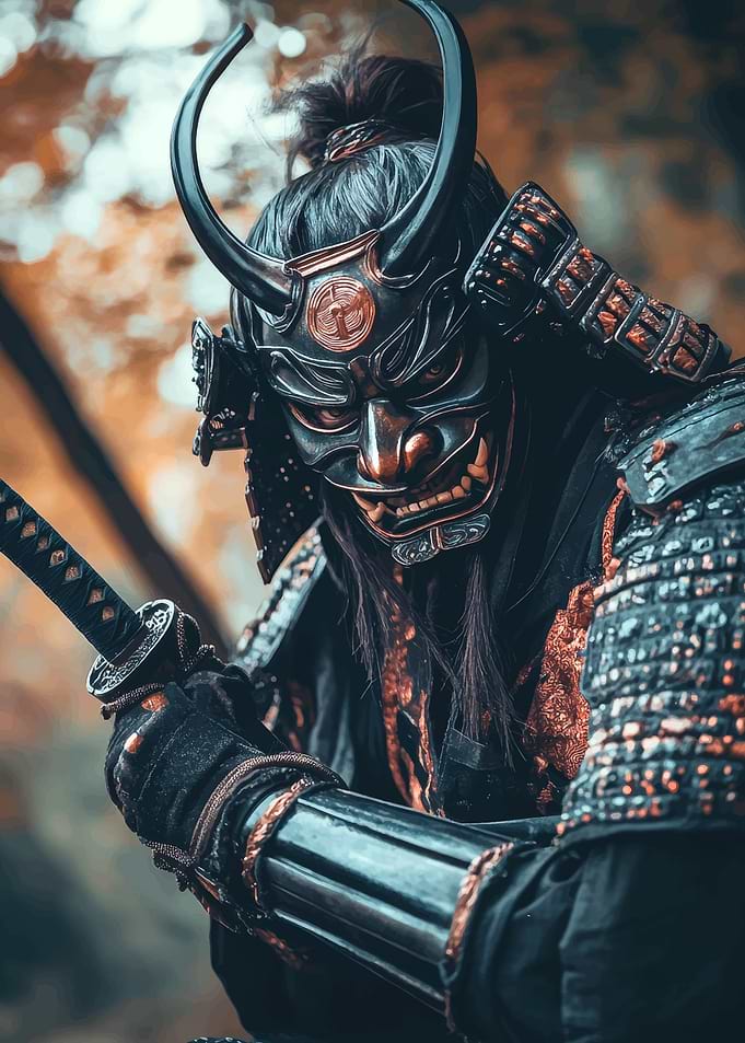 Samurai Warrior with Mask