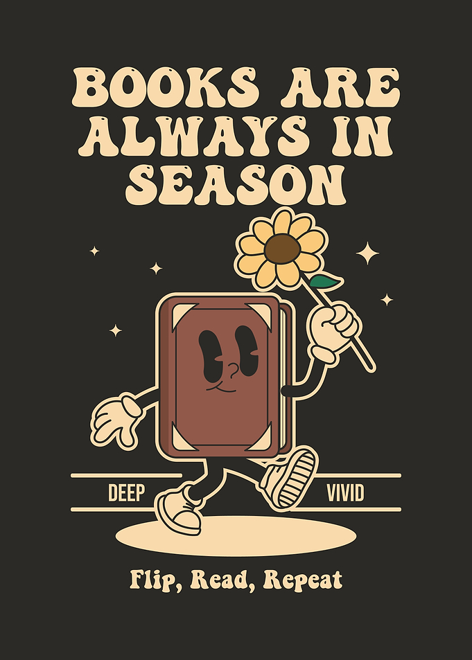 Book Character with Sunflower