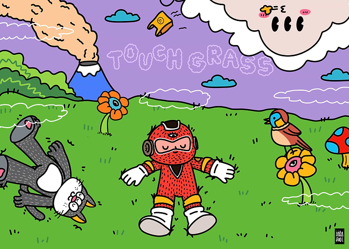 Touch Grass Illustration
