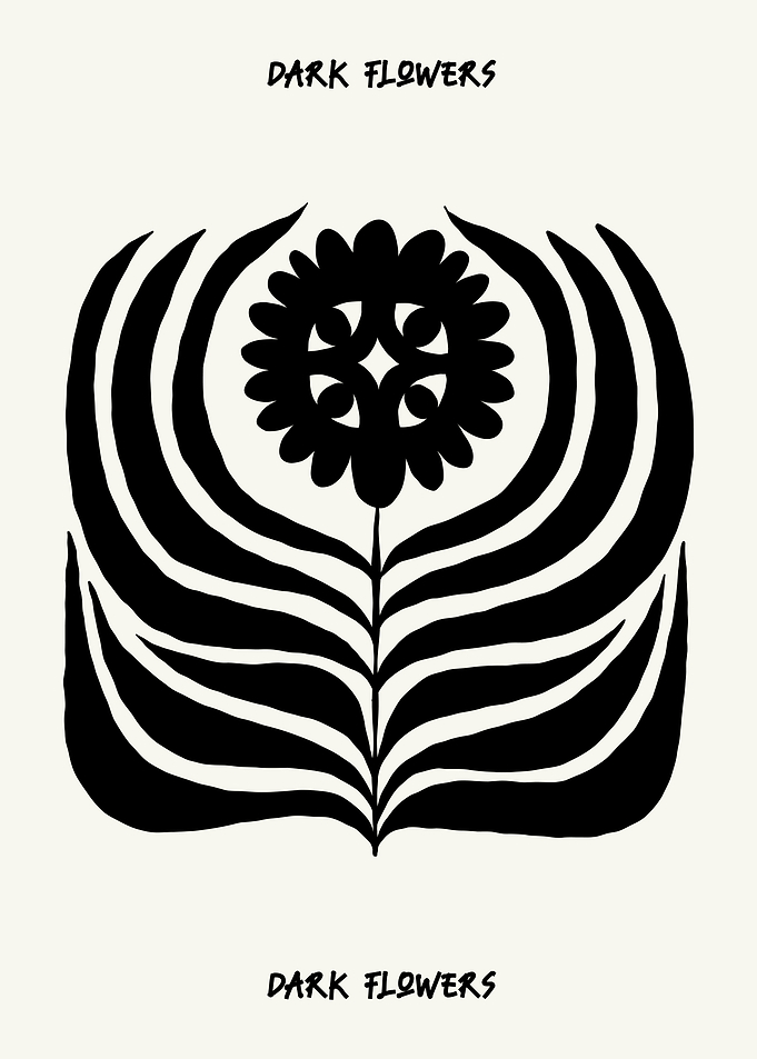 Dark Flowers Print