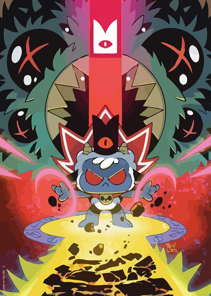 Demon King with Red Eyes