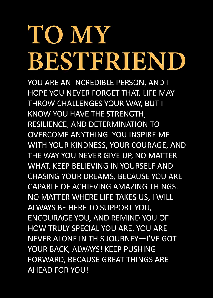 To My Bestfriend