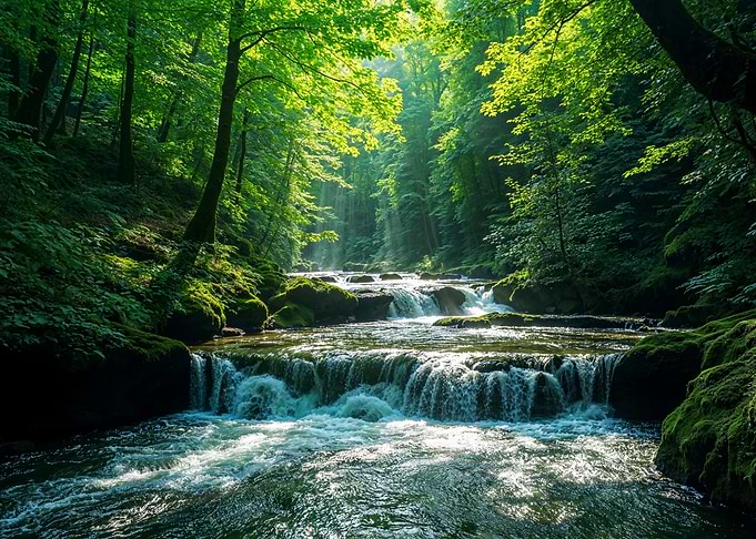 Forest Stream Waterfall