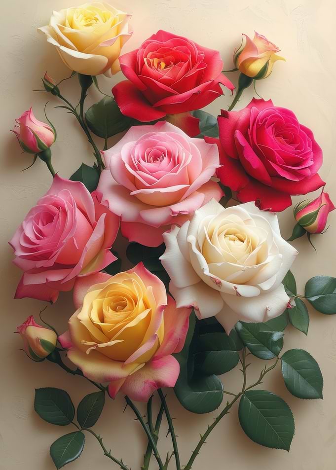 Colorful Rose Bouquet