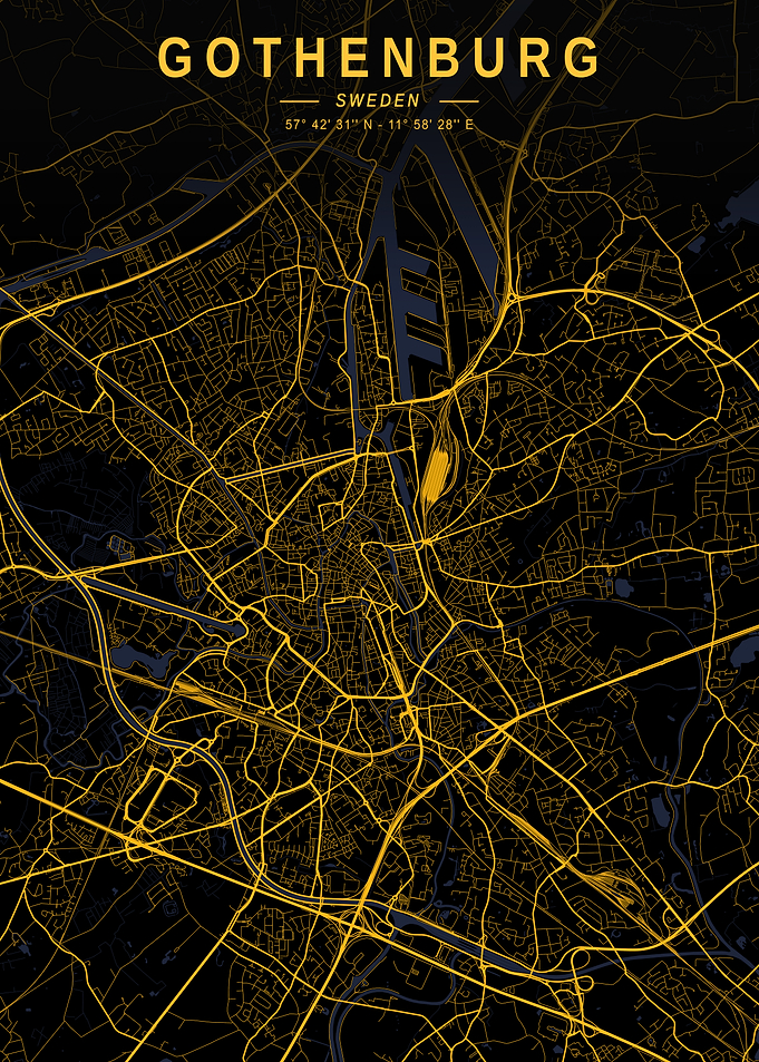 Gothenburg Golden City Map