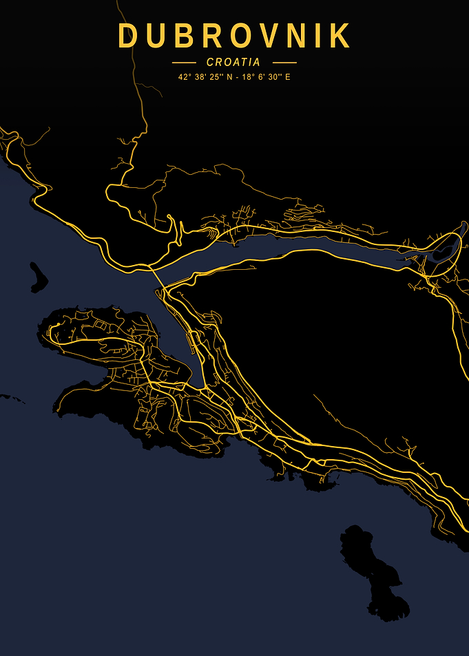 Dubrovnik Golden City Map