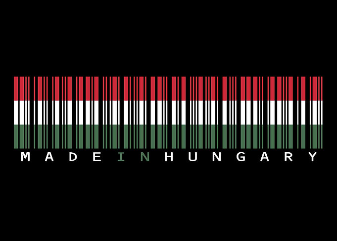 Hungary Barcode Flag