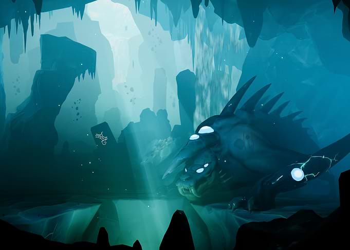 Magical frozen cave