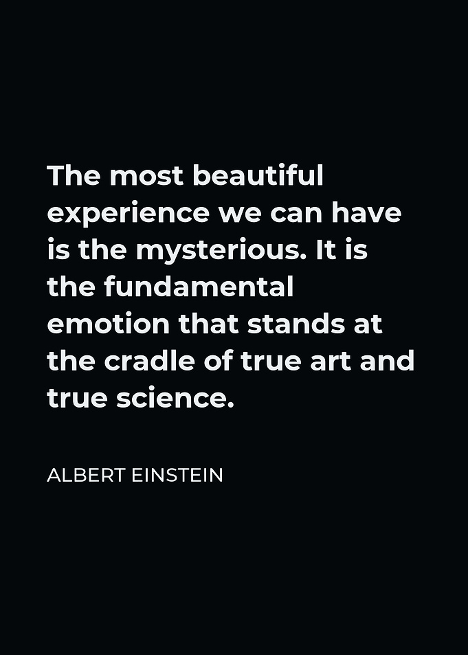 Einstein Quote on Mystery