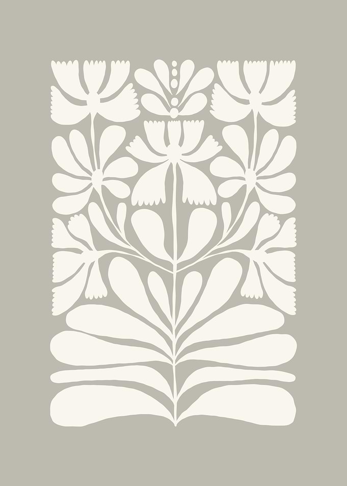 White Floral Pattern
