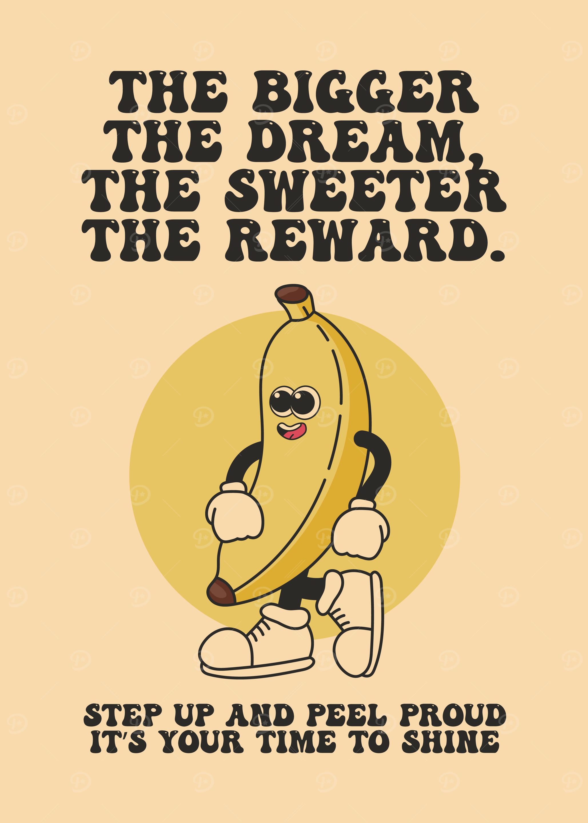 Motivational Banana Art