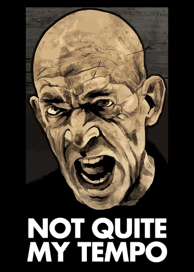 Angry Bald Man Illustration