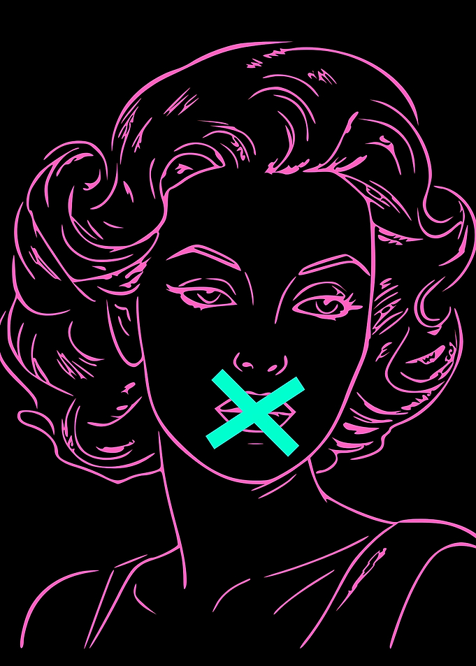 Silenced Goddess Portrait Pop Art