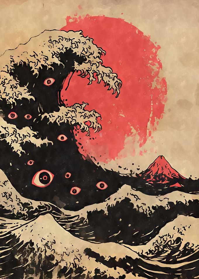 Eyes of the Great Wave Weirdcore