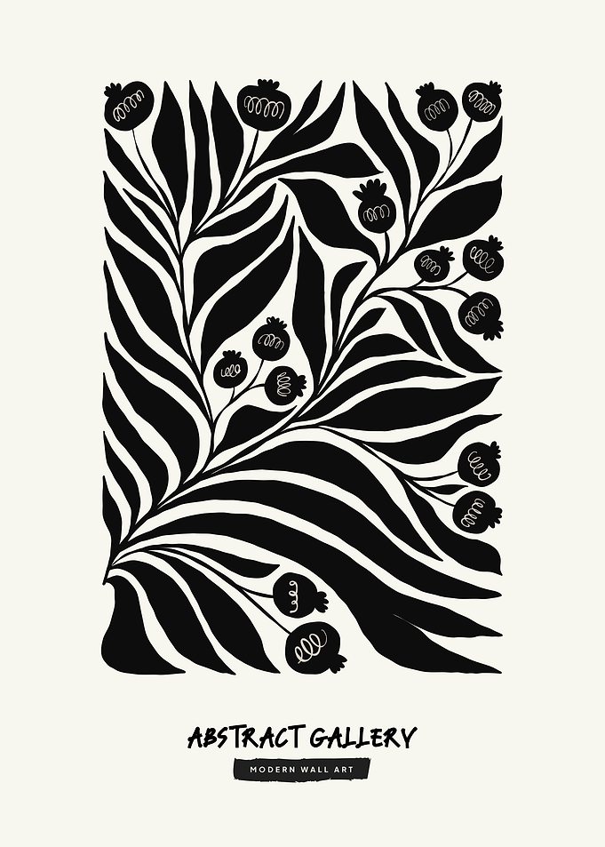 Black and White Floral Print