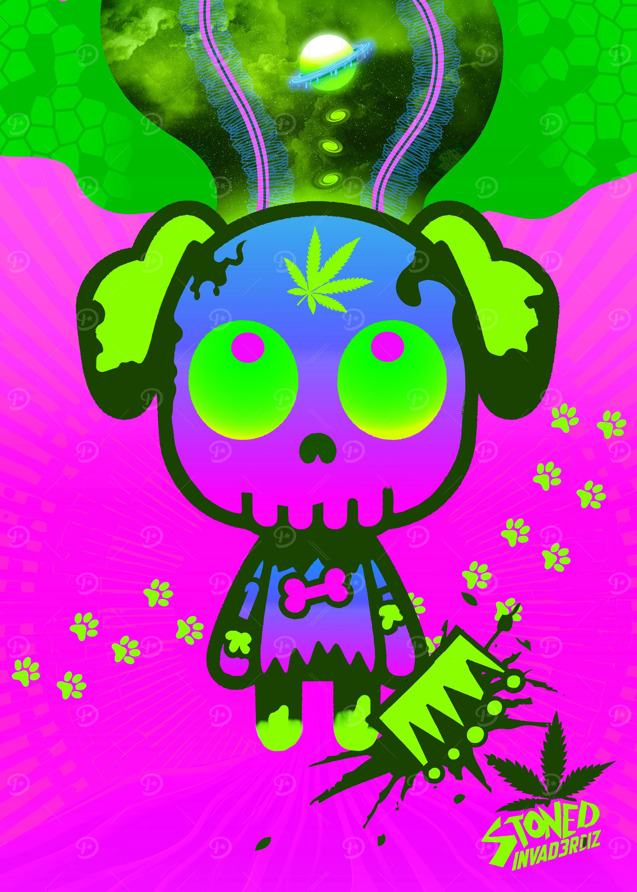 Neon Stoner Dog