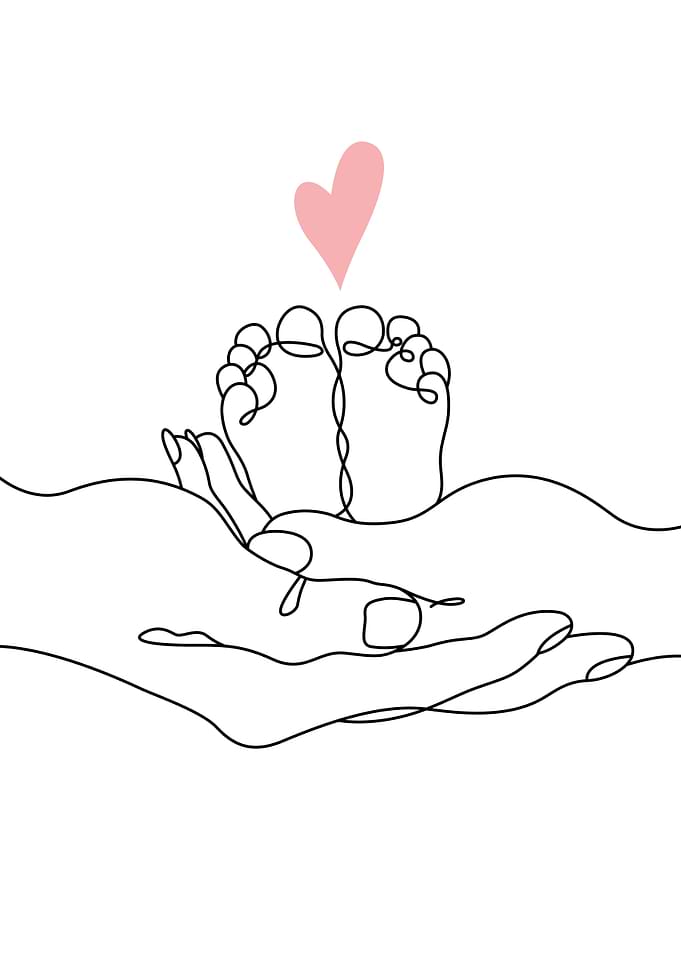 Perfect Mothers Day Gift Inspirational Motivational Positive Line Art Mother And Baby