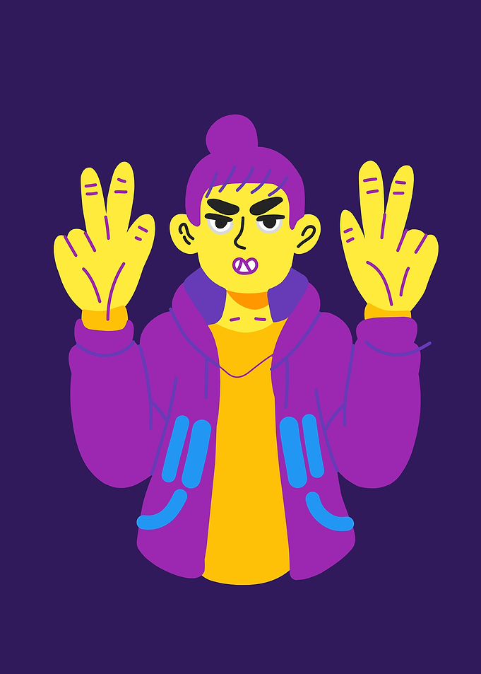 Peace Sign Character